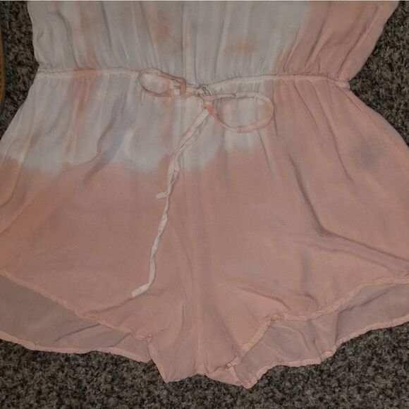 Aakaa | Rose Colored Dip Dyed Romper - Picture 4 of 5